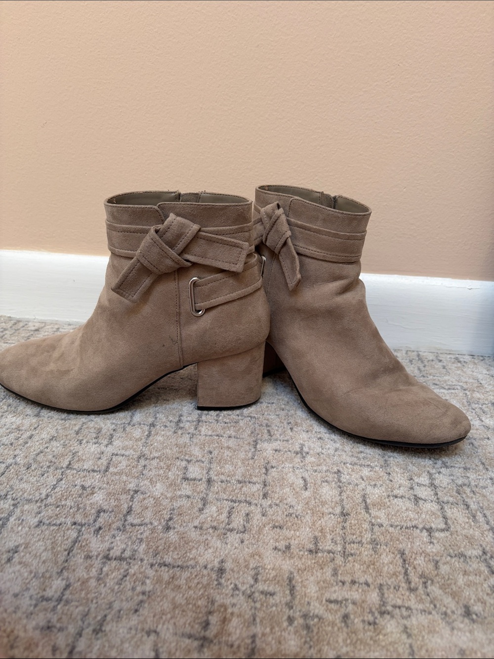 Mauve / Tan Ankle Booties